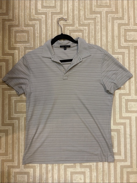 Robert Barakett Other - Robert Barakett Light Gray Striped Polo